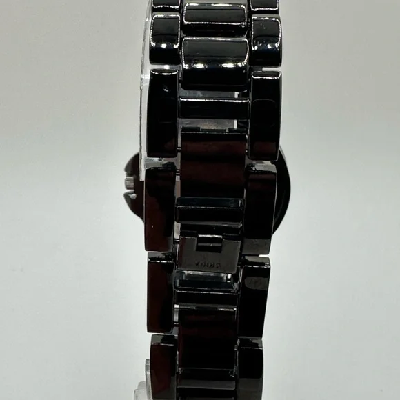 Men’s Curations Brand Black Chrome and Rhinestone Quartz Watch - Picture 5 of 8